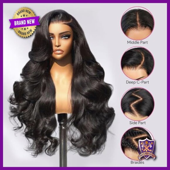 26 Inch Full Lace Frontal Wig Human Hair Body Wave Glueless Pre Plucked main image 4